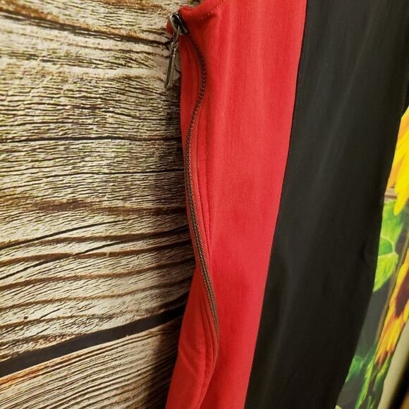 209 black/ red short fitted dress size 6 Pre-owned - Picture 5 of 6